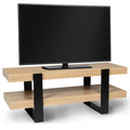 idmarket TV stand 114 cm double shelf phoenix wood and