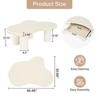 Modern Cute Cloud Coffee Table with Drawer for Living Room