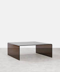 northdeco Burano Table, Square Coffee Table in Tempered Glass