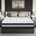 YIDATONG 140x200 cm Extra Thick 30 cm Luxury Memory Foam Mattress, Anti-Dust Mite, 8 Zones, Pocket Springs, Medium Firmness