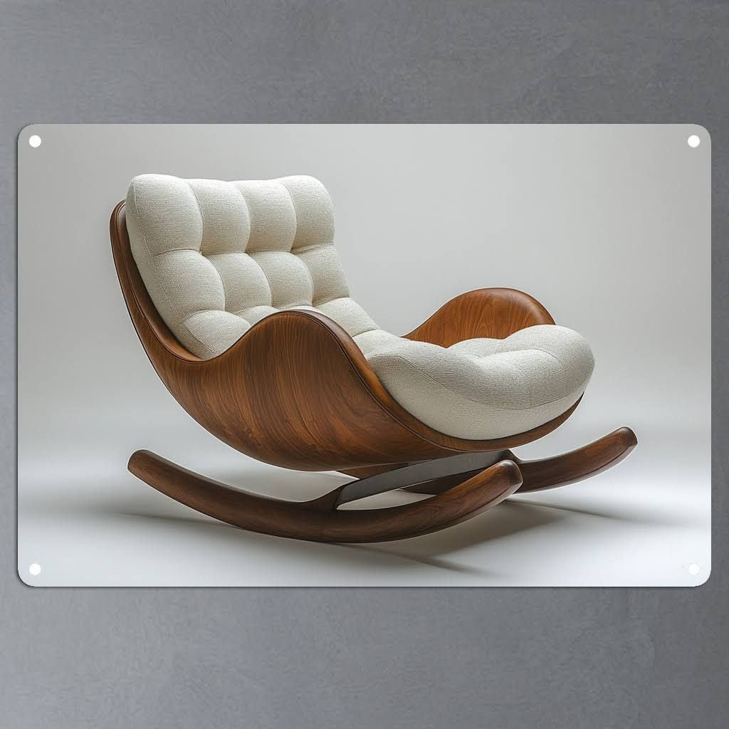 Vintage Wall-Mounted Aluminum Armchair - Silent Decorative Art Chaise Lounge for Home and Living Room, Home Decor, Home Decor