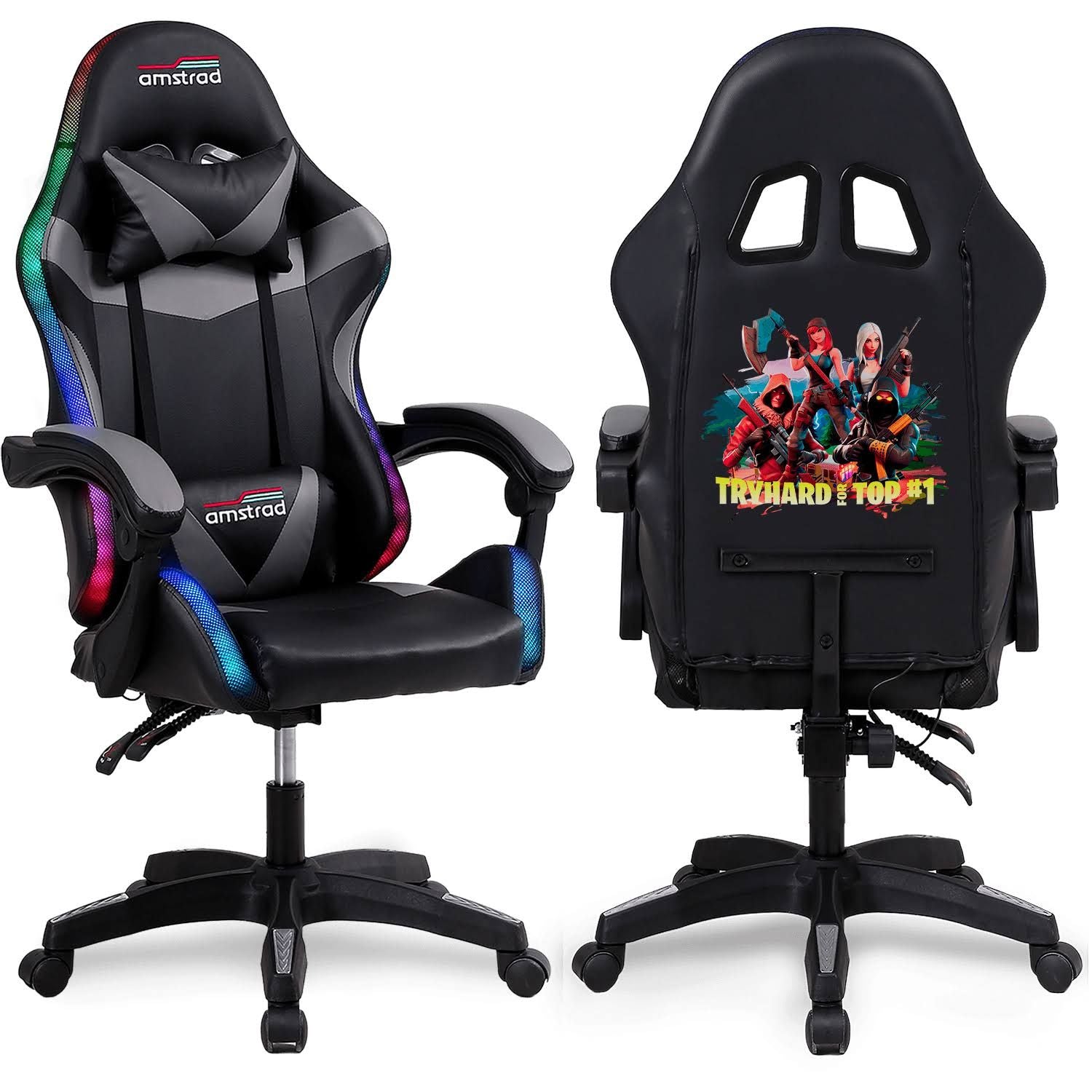 Amstrad Gaming Chair AMS-900-LED-TOP1 Serigraphy Top 1