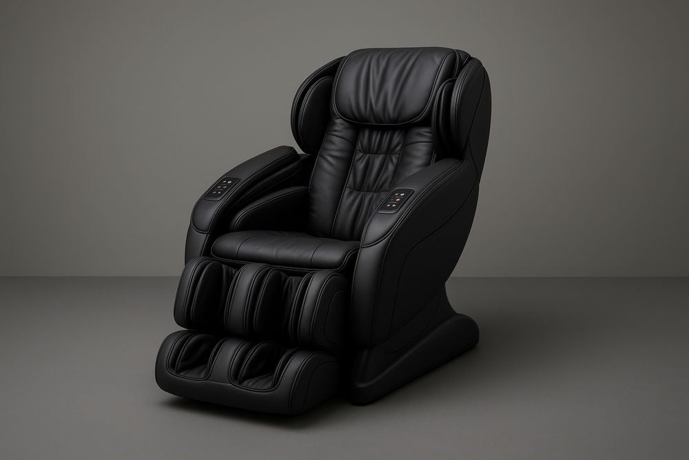 Black Synthetic Leather Massage Chair