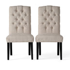 Crown Upholstered Fabric Dining Chairs (Set of 2) by Christopher Knight Home
