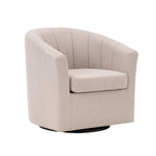 Porthos Home Matilde Swivel Fabric Barrel Accent Chair with Removable Seat Cushion