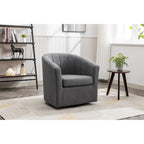 Porthos Home Matilde Swivel Fabric Barrel Accent Chair with Removable Seat Cushion
