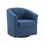 Porthos Home Matilde Swivel Fabric Barrel Accent Chair with Removable Seat Cushion