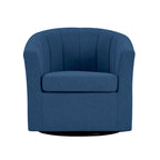 Porthos Home Matilde Swivel Fabric Barrel Accent Chair with Removable Seat Cushion