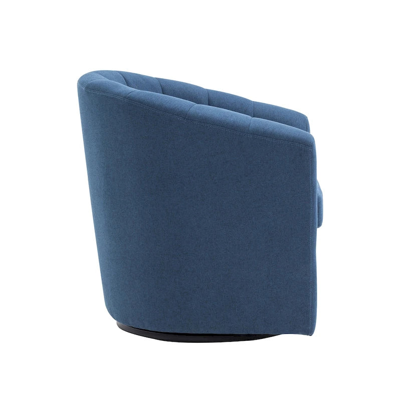 Porthos Home Matilde Swivel Fabric Barrel Accent Chair with Removable Seat Cushion