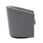 Porthos Home Matilde Swivel Fabric Barrel Accent Chair with Removable Seat Cushion