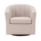 Porthos Home Matilde Swivel Fabric Barrel Accent Chair with Removable Seat Cushion
