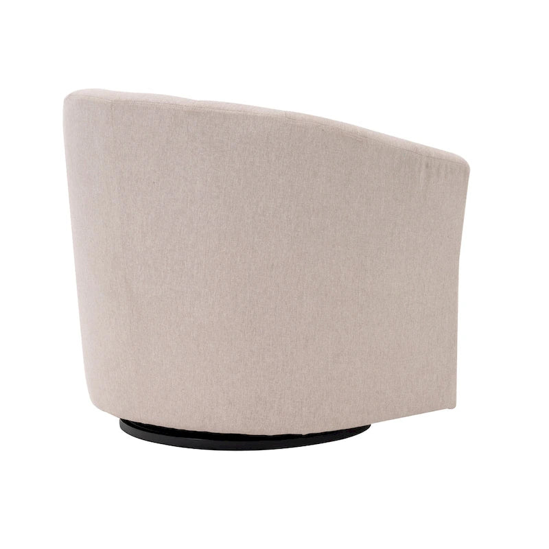 Porthos Home Matilde Swivel Fabric Barrel Accent Chair with Removable Seat Cushion