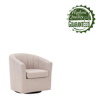 Porthos Home Matilde Swivel Fabric Barrel Accent Chair with Removable Seat Cushion