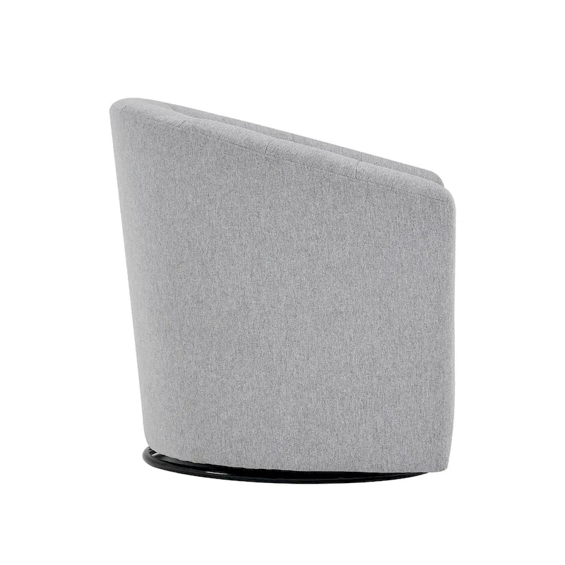 Porthos Home Matilde Swivel Fabric Barrel Accent Chair with Removable Seat Cushion