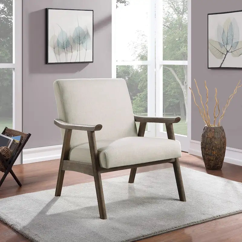 Weldon Mid-Century Fabric Upholstered Chair
