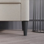 CraftPorch Contemporary Linen Upholstered Accent Chair with Ottoman