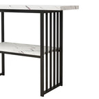 Modern 42-Inch Console/Accent Table with Geometric Metal Legs