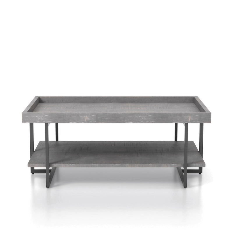 Damara Transitional 47-inch Metal 1-Shelf Coffee Table by Furniture of America