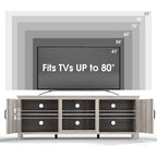 Modern Entertainment Center with Doors for 55 65 70 75 inch TV Stand - M