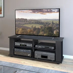Black TV Stand, accommodates TVs up to 55   or 75