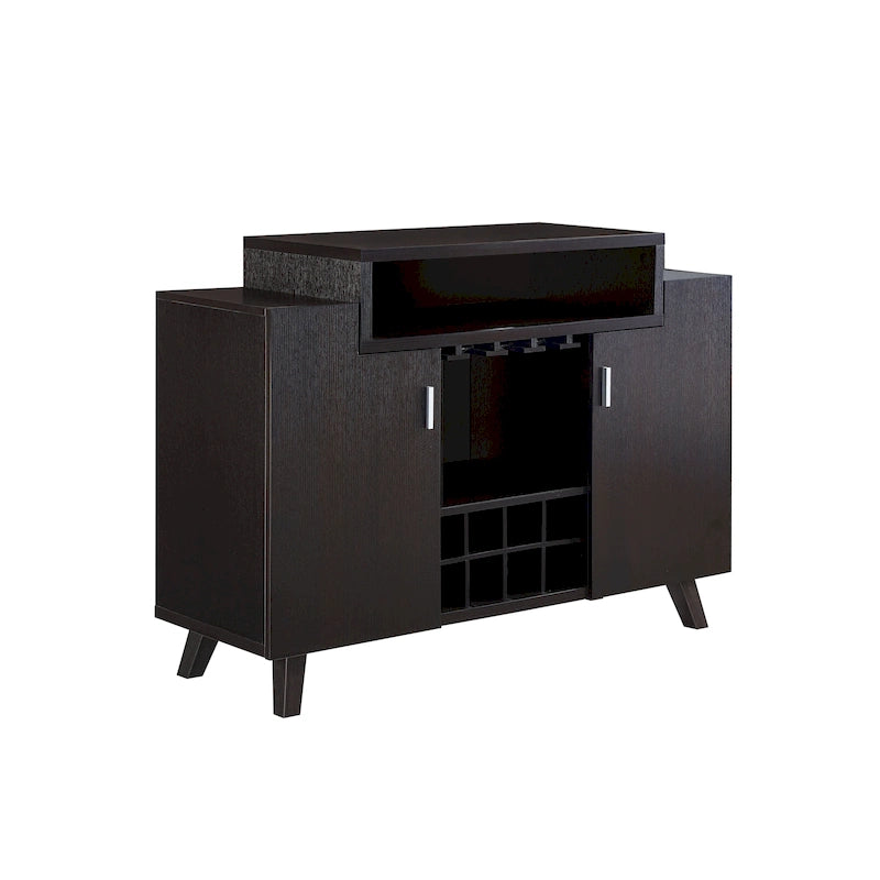 Furniture of America Hafley Contemporary 8-shelf Wine Cabinet Buffet