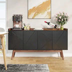 55 inch Buffet Cabinet Kitchen Sideboard Buffet Table Coffee Bar with Storage and Doors for Dining Room Living Room Entryway