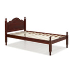 100% Solid Wood Reston Twin Size Panel Headboard Platform Bed by Palace Imports