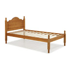 100% Solid Wood Reston Twin Size Panel Headboard Platform Bed by Palace Imports
