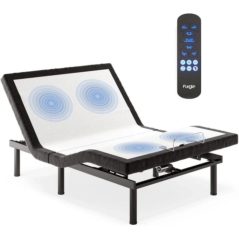 Massaging Zero Gravity Adjustable Bed with Wireless Remote