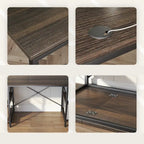 95.2 Inch L Shaped Desk with Shelves Home Office Computer Desk