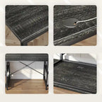 95.2 Inch L Shaped Desk with Shelves Home Office Computer Desk