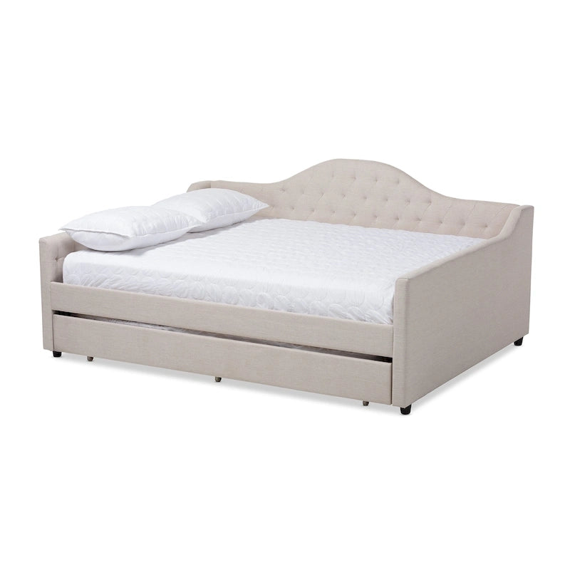 Eliza Contemporary Daybed with Pull-out Trundle by Baxton Studio