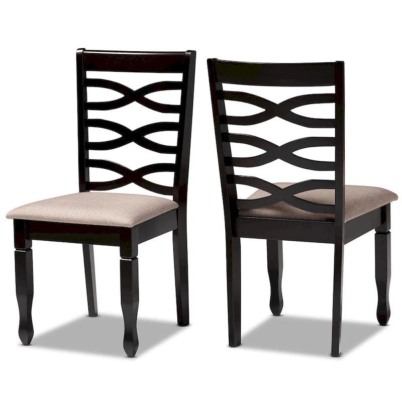 Lanier Modern and Contemporary 2-Piece Wood Dining Chair Set