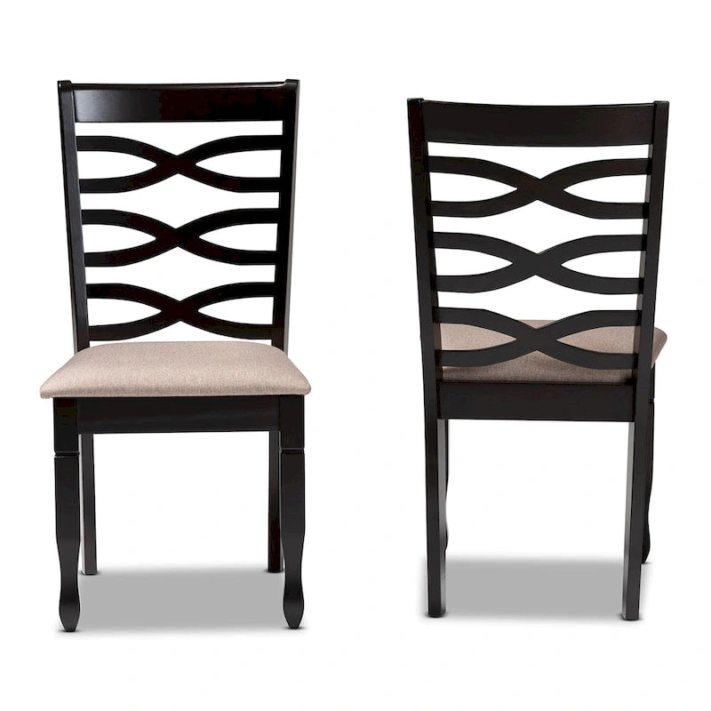 Lanier Modern and Contemporary 2-Piece Wood Dining Chair Set