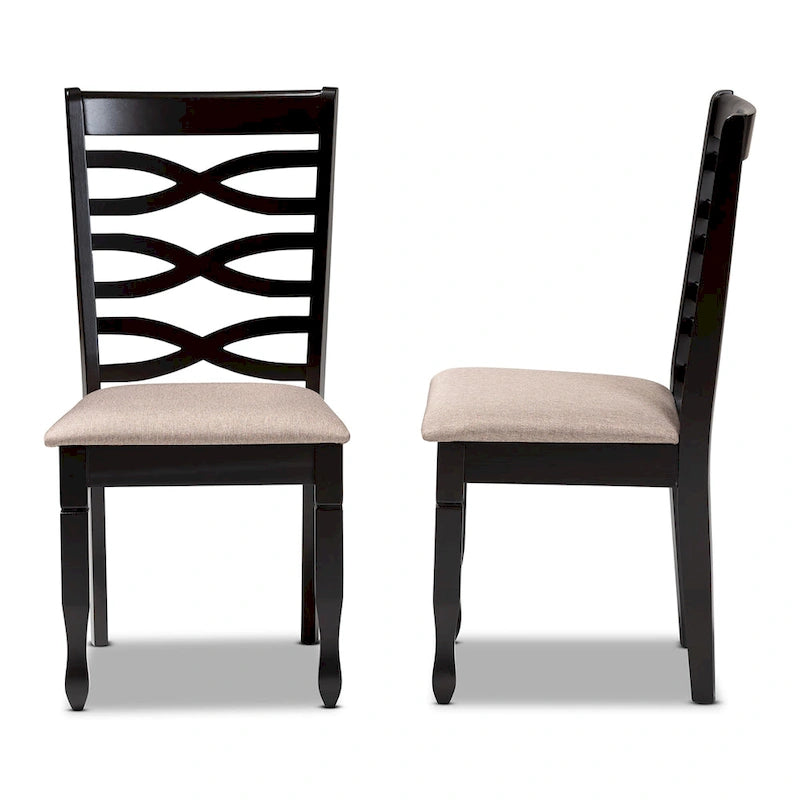 Lanier Modern and Contemporary 2-Piece Wood Dining Chair Set