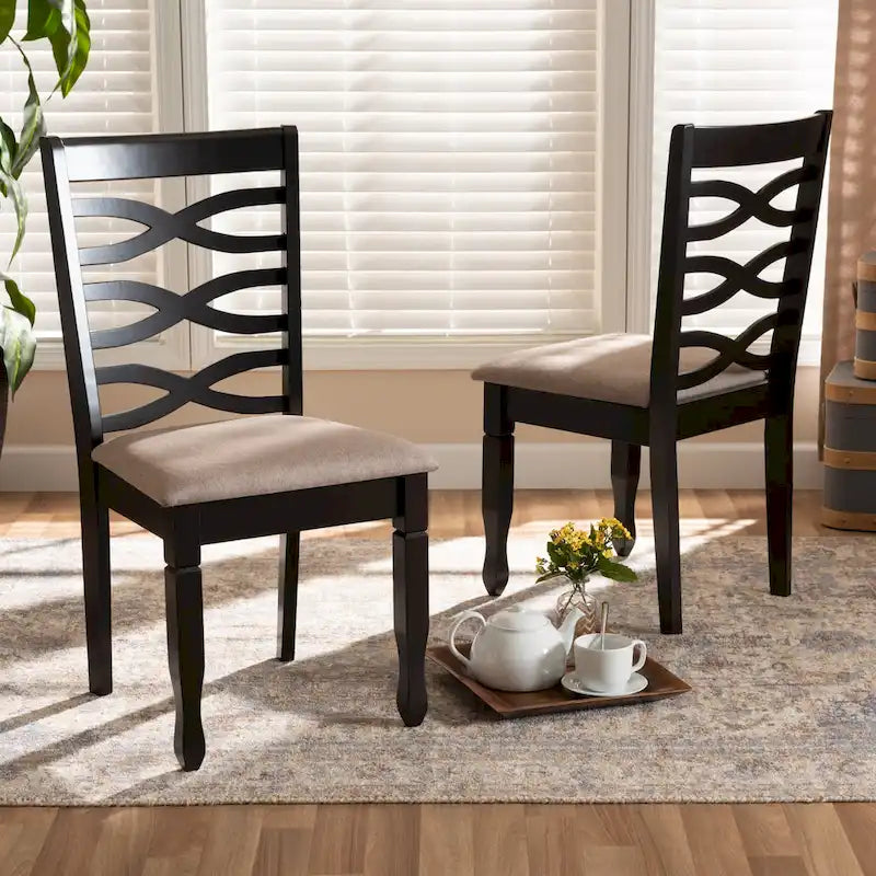 Lanier Modern and Contemporary 2-Piece Wood Dining Chair Set