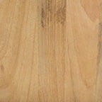 Athelia Light Brown Solid Wood Square Accent Table