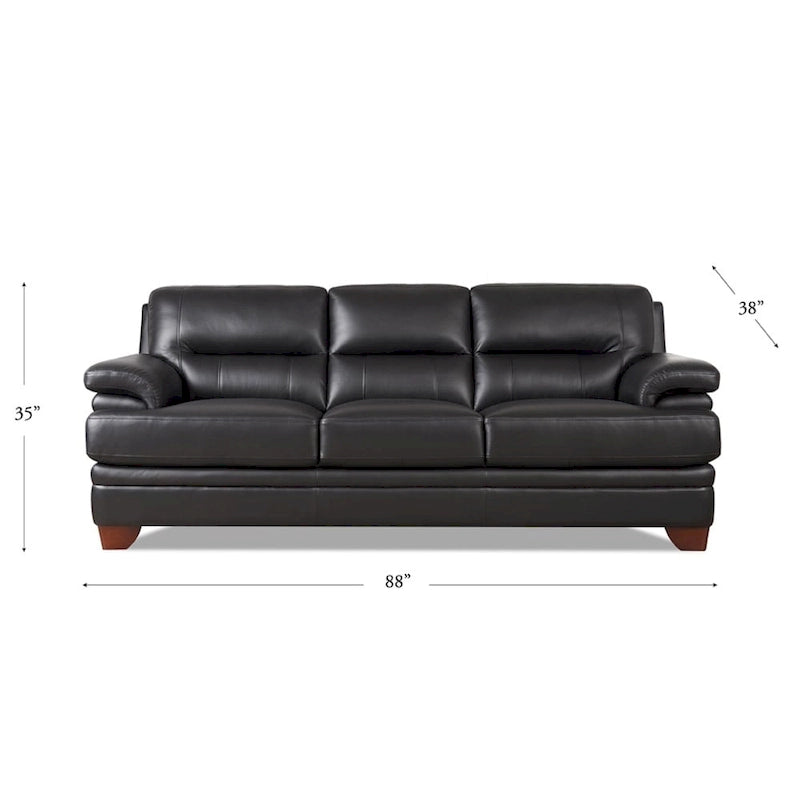 Hydeline Luxor Top Grain Leather Sofa and Loveseat Set