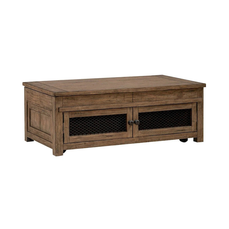 Pinebrook Ridge Weathered Toffee Lift Top Cocktail Table