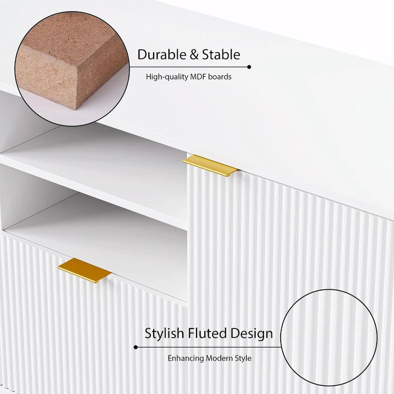 4-Piece Entertainment Wall Unit with 13 Shelves, 8 Drawers, and 2 Cabinets