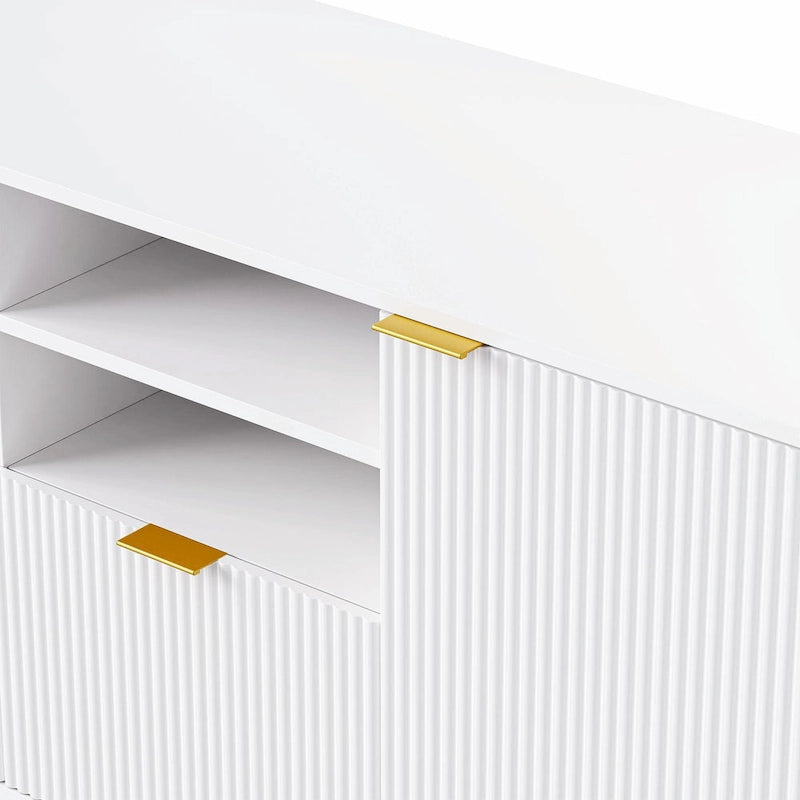 4-Piece Entertainment Wall Unit with 13 Shelves, 8 Drawers, and 2 Cabinets