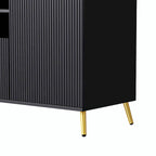 4-Piece Entertainment Wall Unit with 13 Shelves, 8 Drawers, and 2 Cabinets