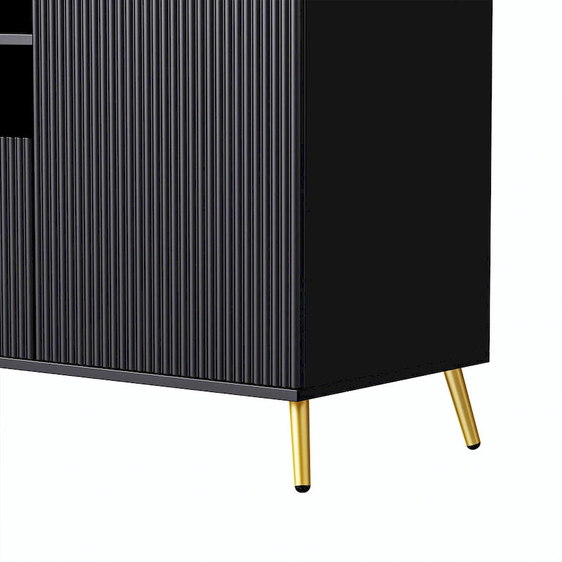 4-Piece Entertainment Wall Unit with 13 Shelves, 8 Drawers, and 2 Cabinets