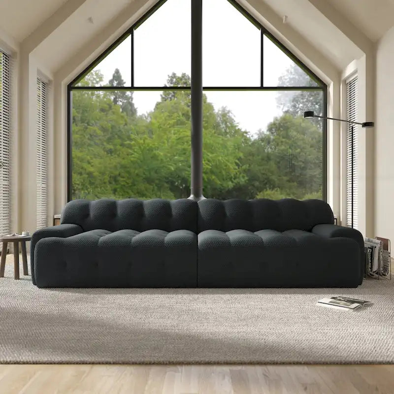 102.4   Cloud Sofa Couch3-seater Upholstered 3D Textile Material Sectional Sofa For Living Room, Apartment