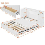 Merax Murphy Bed with drawer and a set of Sockets & USB Ports