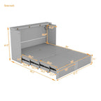 Merax Murphy Bed with drawer and a set of Sockets & USB Ports