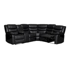 106   Manual Reclining Modular Sectional Couch with 1 Console & 2 Cup Holders, Living Room/Office