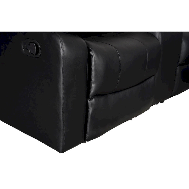 106   Manual Reclining Modular Sectional Couch with 1 Console & 2 Cup Holders, Living Room/Office