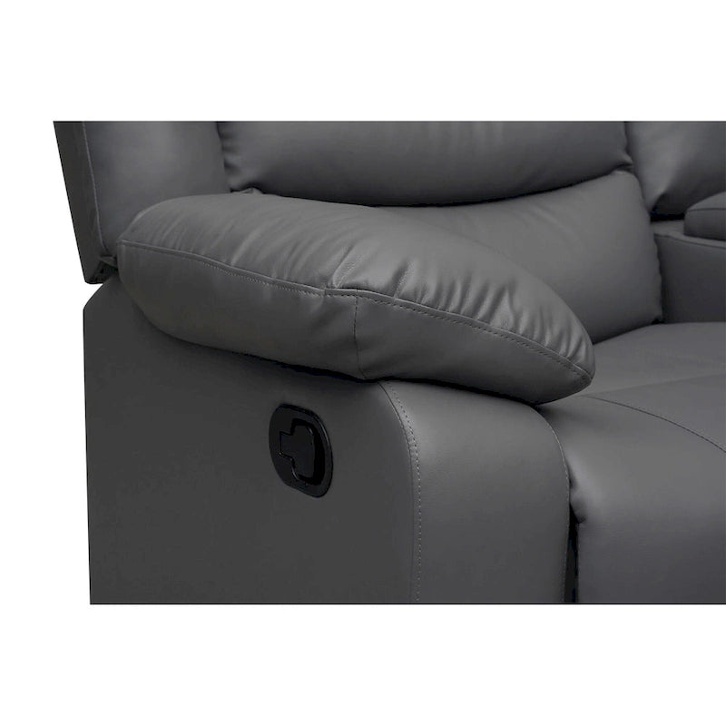 106   Manual Reclining Modular Sectional Couch with 1 Console & 2 Cup Holders, Living Room/Office