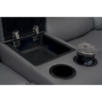 106   Manual Reclining Modular Sectional Couch with 1 Console & 2 Cup Holders, Living Room/Office